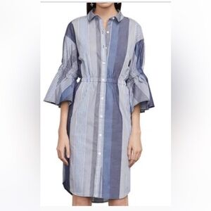 BCBGMaxAzria Blue Striped Cyprien dress